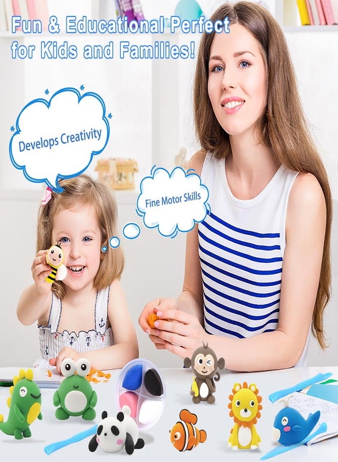 Maxsolve Air Dry Clay for Kids, 12 Animals Modeling Clay Kit with 8 Sculpting Tools and Clear Acrylic Sheet, Soft & Non-Sticky, Safe & Non-Toxic Magic Clays, DIY Arts & Crafts Creative Gift for Boys & Girls - Image 2